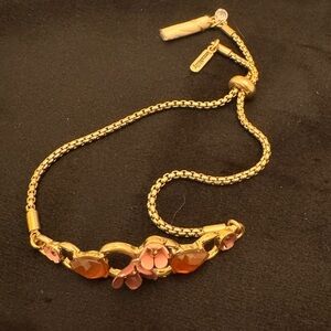 Lonna & Lilly Gold Blue‎ Crystal Flower Bracelet for Repair NWT